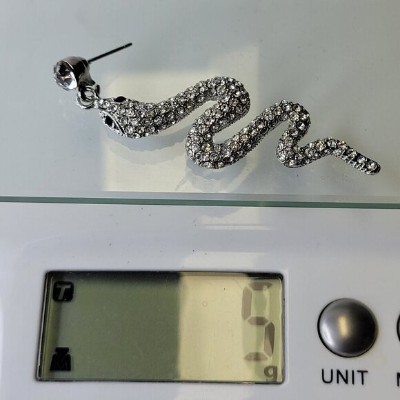 Snake Crystal Drop Earring - Picture 8 of 9